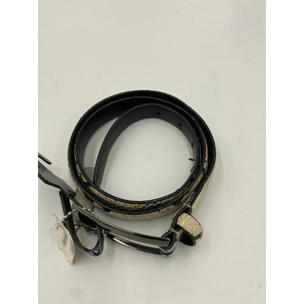 WCM New York Women's Italian Calf Skin Leather‎ Lined Snake Print Belt